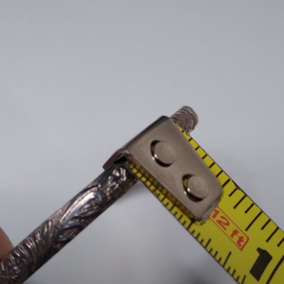 Vintage Small Sterling Decorative Open Bangle - Picture 14 of 14